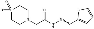 2-(1,1-DIOXO-1LAMBDA6,4-THIAZINAN-4-YL)-N'-[(E)-2-THIENYLMETHYLIDENE]ACETOHYDRAZIDE Struktur