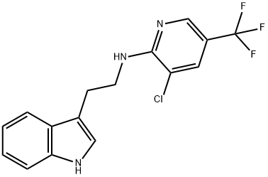 3-CHLORO-N-[2-(1H-INDOL-3-YL)ETHYL]-5-(TRIFLUOROMETHYL)-2-PYRIDINAMINE Struktur