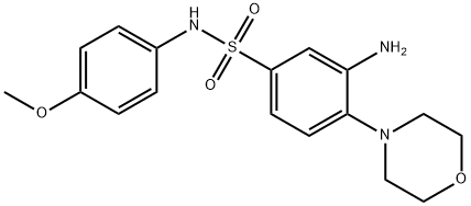 3-AMINO-N-(4-METHOXY-PHENYL)-4-MORPHOLIN-4-YL-BENZENESULFONAMIDE Struktur