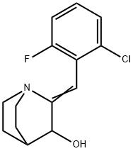 2-[(Z)-(2-CHLORO-6-FLUOROPHENYL)METHYLIDENE]-3-QUINUCLIDINOL Struktur