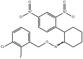 2-(2,4-DINITROPHENYL)CYCLOHEXANONE O-(3-CHLORO-2-FLUOROBENZYL)OXIME Struktur