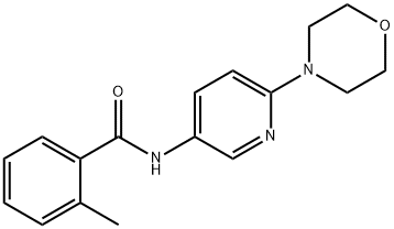 2-METHYL-N-(6-MORPHOLINO-3-PYRIDINYL)BENZENECARBOXAMIDE Struktur