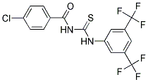 1-(3,5-BIS(TRIFLUOROMETHYL)PHENYL)-3-(4-CHLOROBENZOYL)THIOUREA Struktur