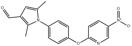 1-[4-((5-NITROPYRIDIN-2-YL)OXY)PHENYL]-2,5-DIMETHYL-1H-PYRROLE-3-CARBALDEHYDE Struktur