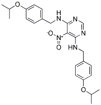 N4,N6-BIS(4-ISOPROPOXYBENZYL)-5-NITROPYRIMIDINE-4,6-DIAMINE Struktur