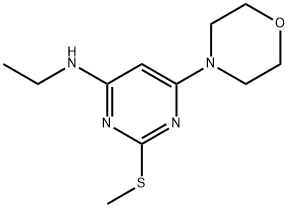 N-ETHYL-2-(METHYLSULFANYL)-6-MORPHOLINO-4-PYRIMIDINAMINE Struktur