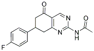 N-[7-(4-FLUOROPHENYL)-5-OXO-5,6,7,8-TETRAHYDROQUINAZOLIN-2-YL]ACETAMIDE Struktur