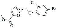 5-(4-BROMO-2-CHLORO-PHENOXYMETHYL)-FURAN-2-CARBOXYLIC ACID METHYL ESTER Struktur