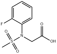 N-(2-FLUOROPHENYL)-N-(METHYLSULFONYL) GLYCINE Struktur