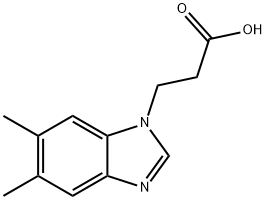 3-(5,6-DIMETHYL-BENZOIMIDAZOL-1-YL)-PROPIONIC ACID Struktur