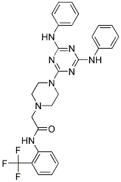 2-(4-(4,6-BIS(PHENYLAMINO)-1,3,5-TRIAZIN-2-YL)PIPERAZIN-1-YL)-N-(2-(TRIFLUOROMETHYL)PHENYL)ACETAMIDE