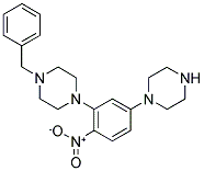 1-BENZYL-4-[2-NITRO-5-(1-PIPERAZINYL)PHENYL]PIPERAZINE Struktur