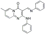 2-ANILINO-7-METHYL-3-[(E)-(PHENYLIMINO)METHYL]-4H-PYRIDO[1,2-A]PYRIMIDIN-4-ONE Struktur