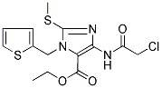 ETHYL 4-[(2-CHLOROACETYL)AMINO]-2-(METHYLTHIO)-1-(2-THIENYLMETHYL)-1H-IMIDAZOLE-5-CARBOXYLATE Struktur