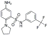 5-AMINO-2-PYRROLIDIN-1-YL-N-(3-TRIFLUOROMETHYL-PHENYL)-BENZENESULFONAMIDE Struktur