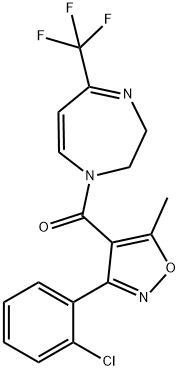 [3-(2-CHLOROPHENYL)-5-METHYL-4-ISOXAZOLYL][5-(TRIFLUOROMETHYL)-2,3-DIHYDRO-1H-1,4-DIAZEPIN-1-YL]METHANONE Struktur