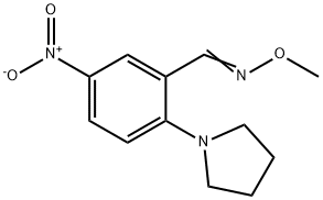 5-NITRO-2-(1-PYRROLIDINYL)BENZENECARBALDEHYDE O-METHYLOXIME Struktur