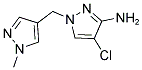 4-CHLORO-1-(1-METHYL-1 H-PYRAZOL-4-YLMETHYL)-1 H-PYRAZOL-3-YLAMINE Struktur