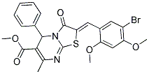 (Z)-METHYL 2-(5-BROMO-2,4-DIMETHOXYBENZYLIDENE)-7-METHYL-3-OXO-5-PHENYL-3,5-DIHYDRO-2H-THIAZOLO[3,2-A]PYRIMIDINE-6-CARBOXYLATE Struktur