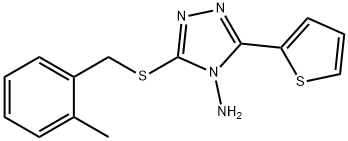 3-[(2-METHYLBENZYL)SULFANYL]-5-(2-THIENYL)-4H-1,2,4-TRIAZOL-4-AMINE Struktur