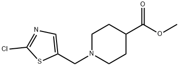 METHYL 1-[(2-CHLORO-1,3-THIAZOL-5-YL)METHYL]-4-PIPERIDINECARBOXYLATE Struktur