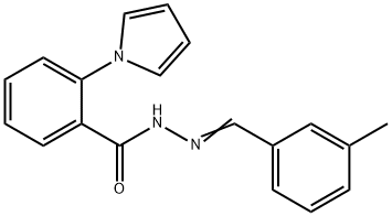 N'-[(Z)-(3-METHYLPHENYL)METHYLIDENE]-2-(1H-PYRROL-1-YL)BENZENECARBOHYDRAZIDE Struktur