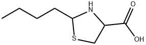 2-BUTYL-1,3-THIAZOLIDINE-4-CARBOXYLIC ACID Struktur