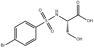 2-(4-BROMO-BENZENESULFONYLAMINO)-3-HYDROXY-PROPIONIC ACID Struktur