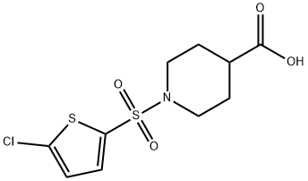 1-[(5-CHLOROTHIEN-2-YL)SULFONYL]PIPERIDINE-4-CARBOXYLIC ACID Struktur