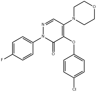 4-(4-CHLOROPHENOXY)-2-(4-FLUOROPHENYL)-5-MORPHOLINO-3(2H)-PYRIDAZINONE Struktur