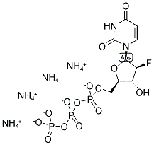 2'-FLUORO 2'-DEOXYURACIL-BETA-D-ARABINOFURANOSIDE 5'-TRIPHOSPHATE, TETRAAMMONIUM SALT Struktur