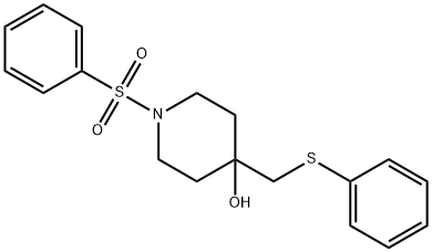 4-[(PHENYLSULFANYL)METHYL]-1-(PHENYLSULFONYL)-4-PIPERIDINOL Struktur