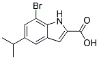 7-BROMO-5-ISOPROPYL-1H-INDOLE-2-CARBOXYLIC ACID Struktur