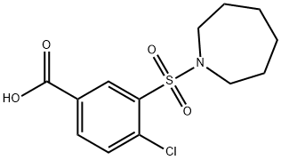 3-(AZEPANE-1-SULFONYL)-4-CHLORO-BENZOIC ACID Struktur