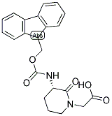 (3S)-FMOC-3-AMINO-1-CARBOXYMETHYL-VALEROLACTAME Struktur