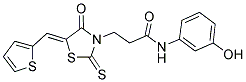 N-(3-HYDROXYPHENYL)-3-[(5Z)-4-OXO-5-(THIEN-2-YLMETHYLENE)-2-THIOXO-1,3-THIAZOLIDIN-3-YL]PROPANAMIDE Struktur