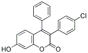 3(4'-CHLOROPHENYL)-7-HYDROXY-4-PHENYLCOUMARIN Struktur