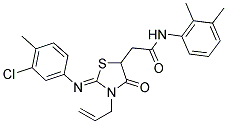 (Z)-2-(3-ALLYL-2-(3-CHLORO-4-METHYLPHENYLIMINO)-4-OXOTHIAZOLIDIN-5-YL)-N-(2,3-DIMETHYLPHENYL)ACETAMIDE Struktur