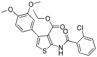 ETHYL 2-[(2-CHLOROBENZOYL)AMINO]-4-(3,4-DIMETHOXYPHENYL)THIOPHENE-3-CARBOXYLATE Structure