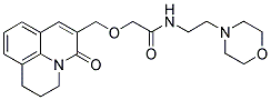 2-[(2,3-DIHYDRO-5-OXO-(1H,5H)-BENZO[IJ]QUINOLIZIN-6-YL)METHOXY]-N-(2-MORPHOLINOETHYL)ACETAMIDE Struktur