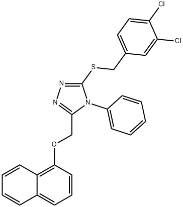 (5-[(3,4-DICHLOROBENZYL)SULFANYL]-4-PHENYL-4H-1,2,4-TRIAZOL-3-YL)METHYL 1-NAPHTHYL ETHER Struktur