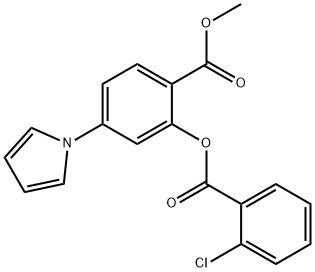 METHYL 2-[(2-CHLOROBENZOYL)OXY]-4-(1H-PYRROL-1-YL)BENZENECARBOXYLATE Struktur