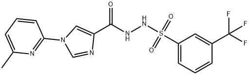 N'-([1-(6-METHYL-2-PYRIDINYL)-1H-IMIDAZOL-4-YL]CARBONYL)-3-(TRIFLUOROMETHYL)BENZENESULFONOHYDRAZIDE Struktur