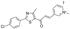 3-((E)-3-[2-(4-CHLOROPHENYL)-4-METHYL-1,3-THIAZOL-5-YL]-3-OXO-1-PROPENYL)-1-METHYLPYRIDINIUM IODIDE Struktur