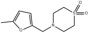 4-[(5-METHYL-2-FURYL)METHYL]-1LAMBDA6,4-THIAZINANE-1,1-DIONE Struktur