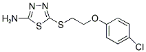 5-([2-(4-CHLOROPHENOXY)ETHYL]THIO)-1,3,4-THIADIAZOL-2-AMINE Struktur