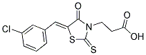 3-[5-(3-CHLORO-BENZYLIDENE)-4-OXO-2-THIOXO-THIAZOLIDIN-3-YL]-PROPIONIC ACID Struktur