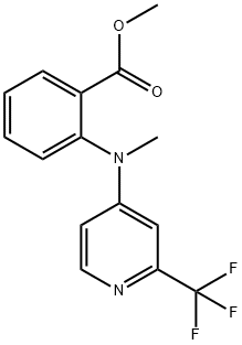 METHYL 2-(METHYL[2-(TRIFLUOROMETHYL)-4-PYRIDINYL]AMINO)BENZENECARBOXYLATE Struktur