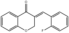 3-[(E)-(2-FLUOROPHENYL)METHYLIDENE]-2,3-DIHYDRO-4H-CHROMEN-4-ONE Struktur