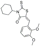 (5E)-3-CYCLOHEXYL-5-(2,3-DIMETHOXYBENZYLIDENE)-2-THIOXO-1,3-THIAZOLIDIN-4-ONE Struktur